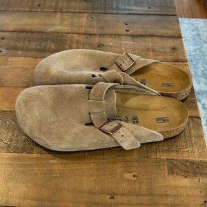 Birkenstock clogs.